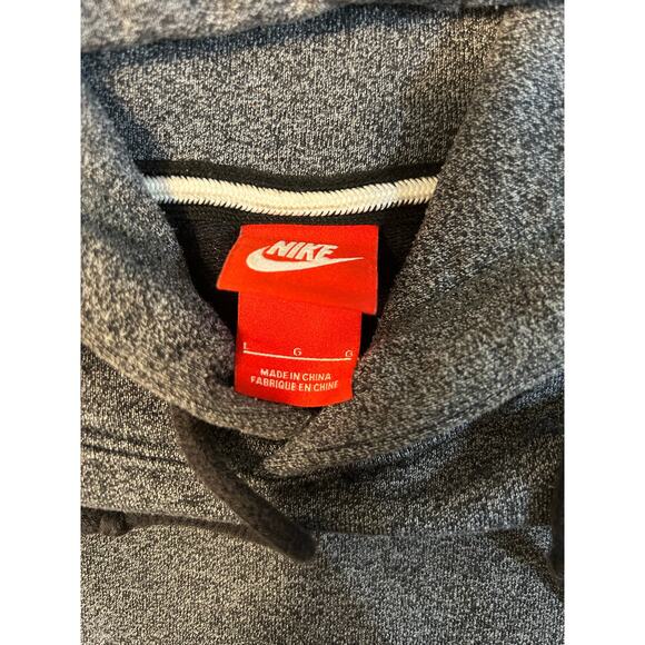 Men’s Large Nike French Terry Shoebox Pullover Hoodie Gray Black 678564-065 - Picture 2 of 4